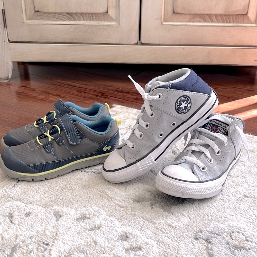 Boys like new sneakers